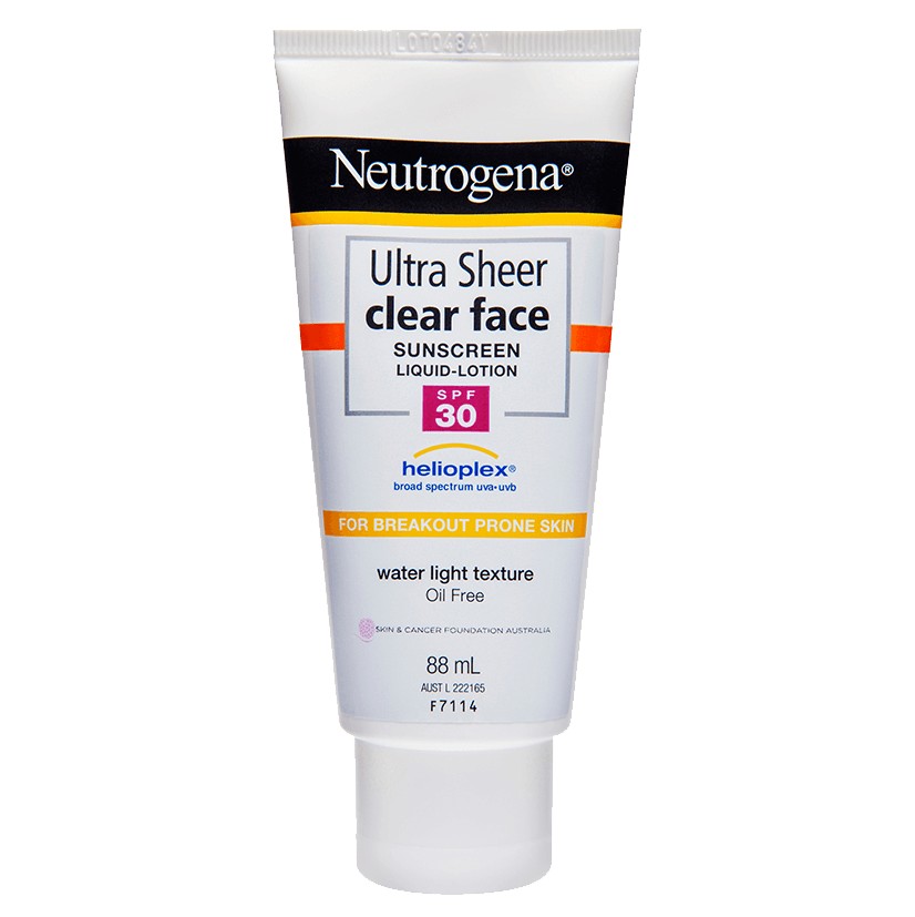 neutrogena ultra sheer clear face lotion spf30