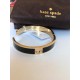 KATE SPADE  Hole Punch Spade Bangle Black