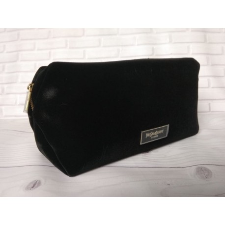 ysl black velvet pouch