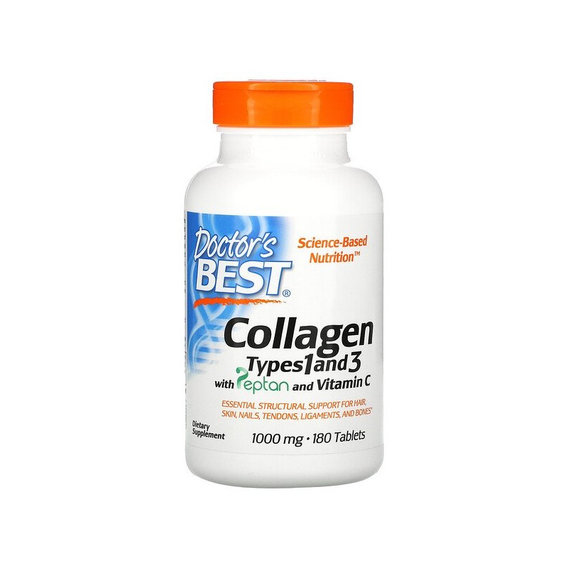 Doctor's Best Collagen Types 1 & 3 With Peptan And Vitamin C 1000 180s 