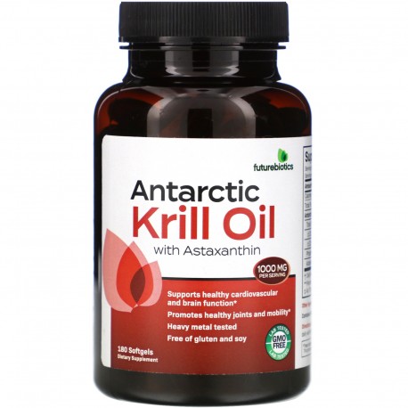 FutureBiotics, Antarctic Krill Oil with Astaxanthin, 1,000 mg, 180s