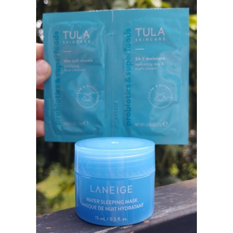 LANEIGE Water Sleeping Mask FREE 2pc Tula Sample Sachet