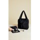 Sephora Black Puffy Bag & Pouch with Mirror