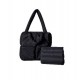 Sephora Black Puffy Bag & Pouch with Mirror