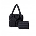 Sephora Black Puffy Bag & Pouch with Mirror