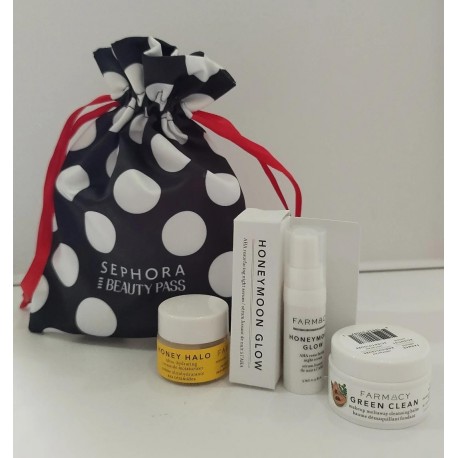 Sephora Pouch Set Farmacy Honeymoon Glow + Honey Halo Moisturizer